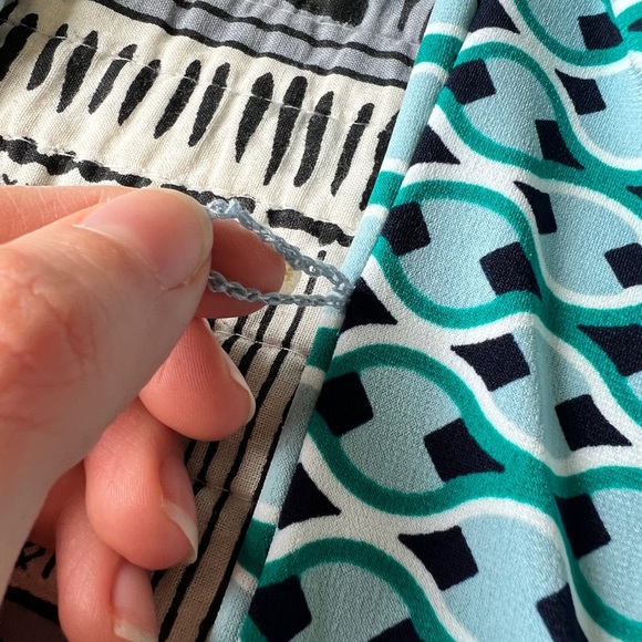 Donna Morgan Womens Blue Boho Patterned Long Sleeve Euro Summer Midi Dress 4 - Picture 11 of 13